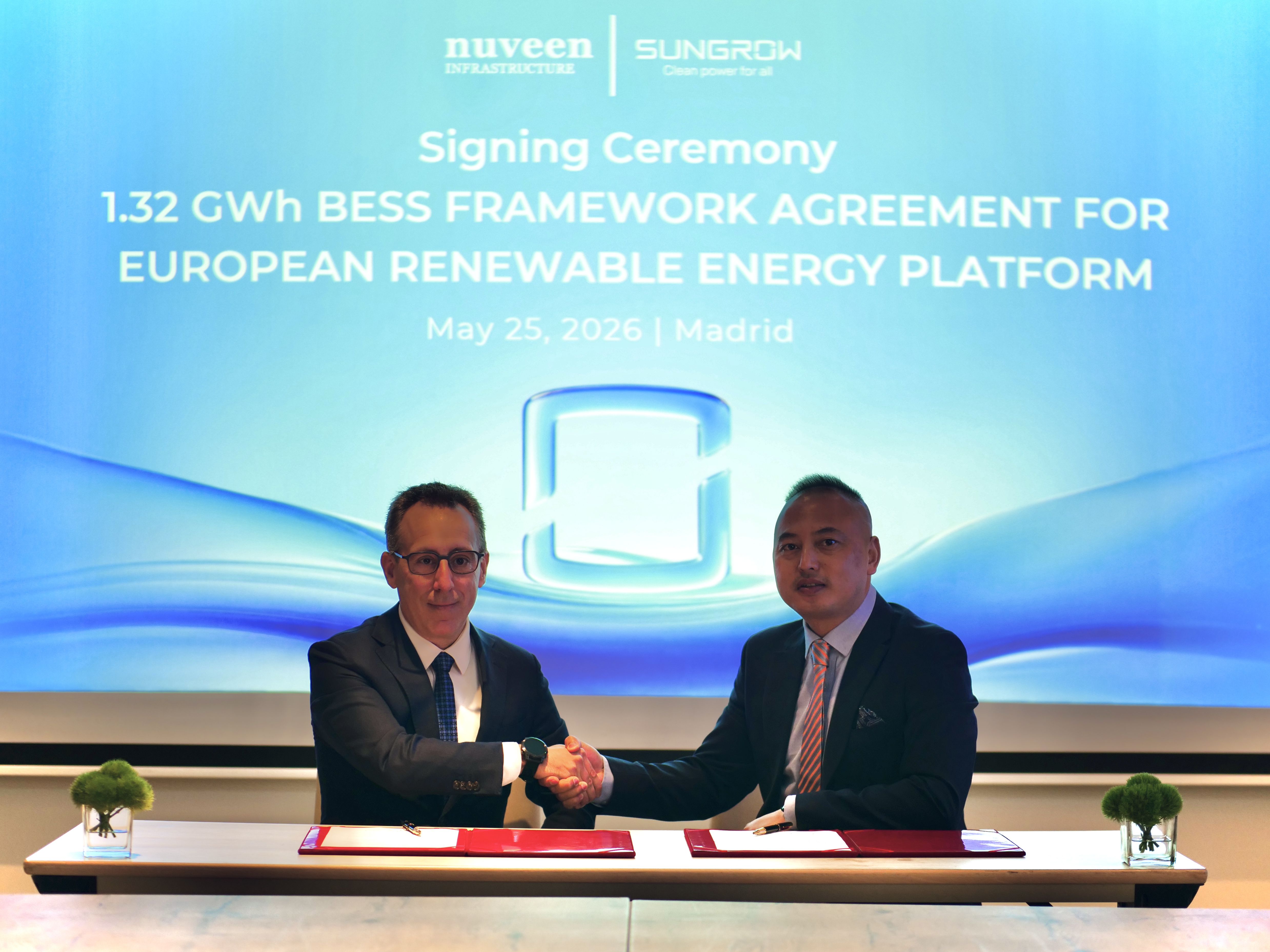 Nuveen Infrastructure firma un acuerdo estratégico de 1,32 GWh con Sungrow para su plataforma europea de energía renovable