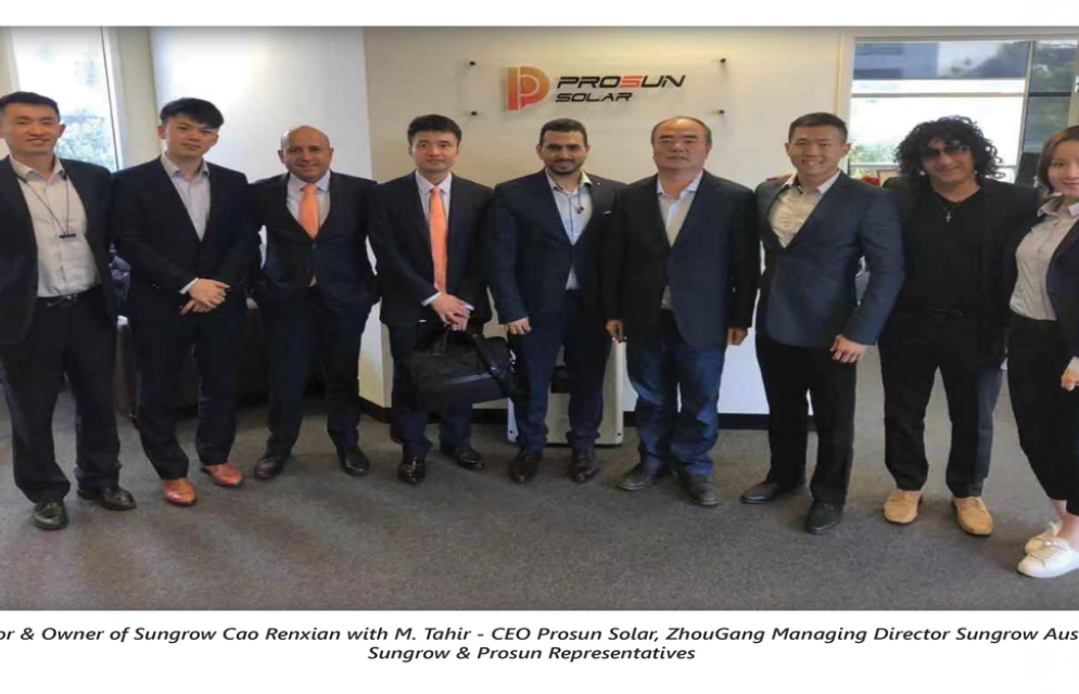 PROSUN SOLAR AND SUNGROW SIGN STRATEGIC 100 MW DISTRIBUTION PARTNERSHIP | SUNGROW