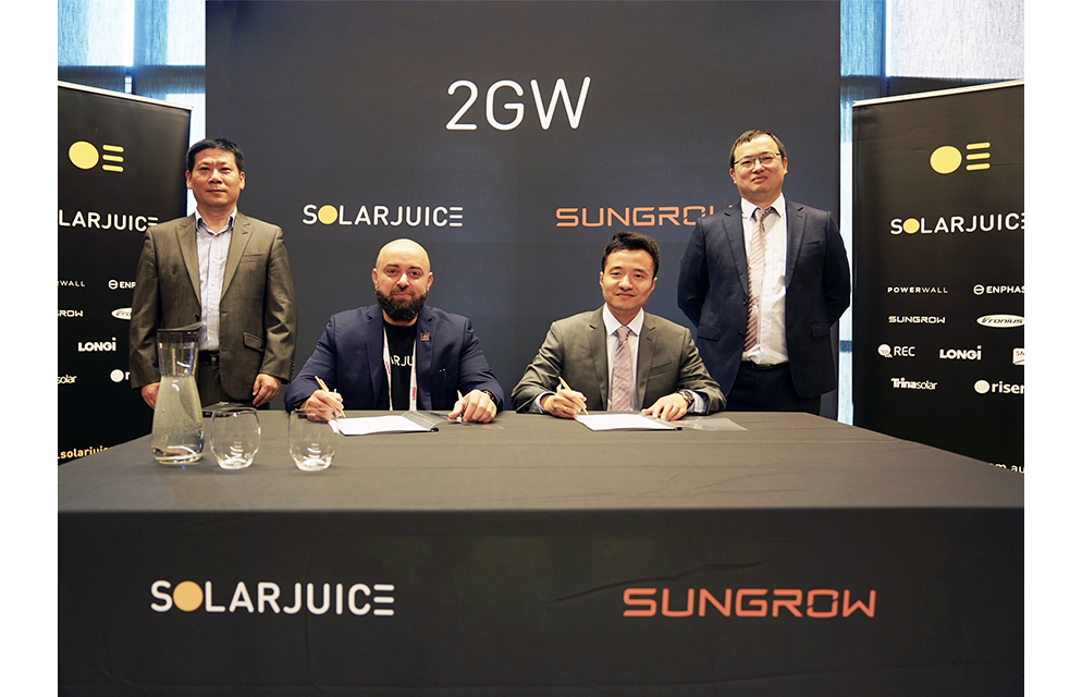 Sungrow Signs Australia’s Largest Distribution Agreement of 2 GW with Solar Juice | SUNGROW