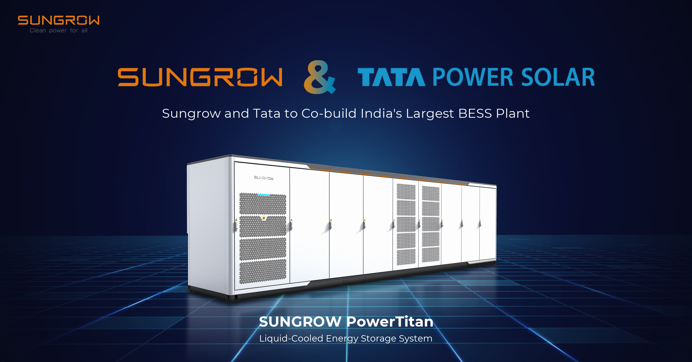Sungrow Supplies India’s Largest Battery Energy Storage System Plant with Tata Power Solar Systems Limited | SUNGROW