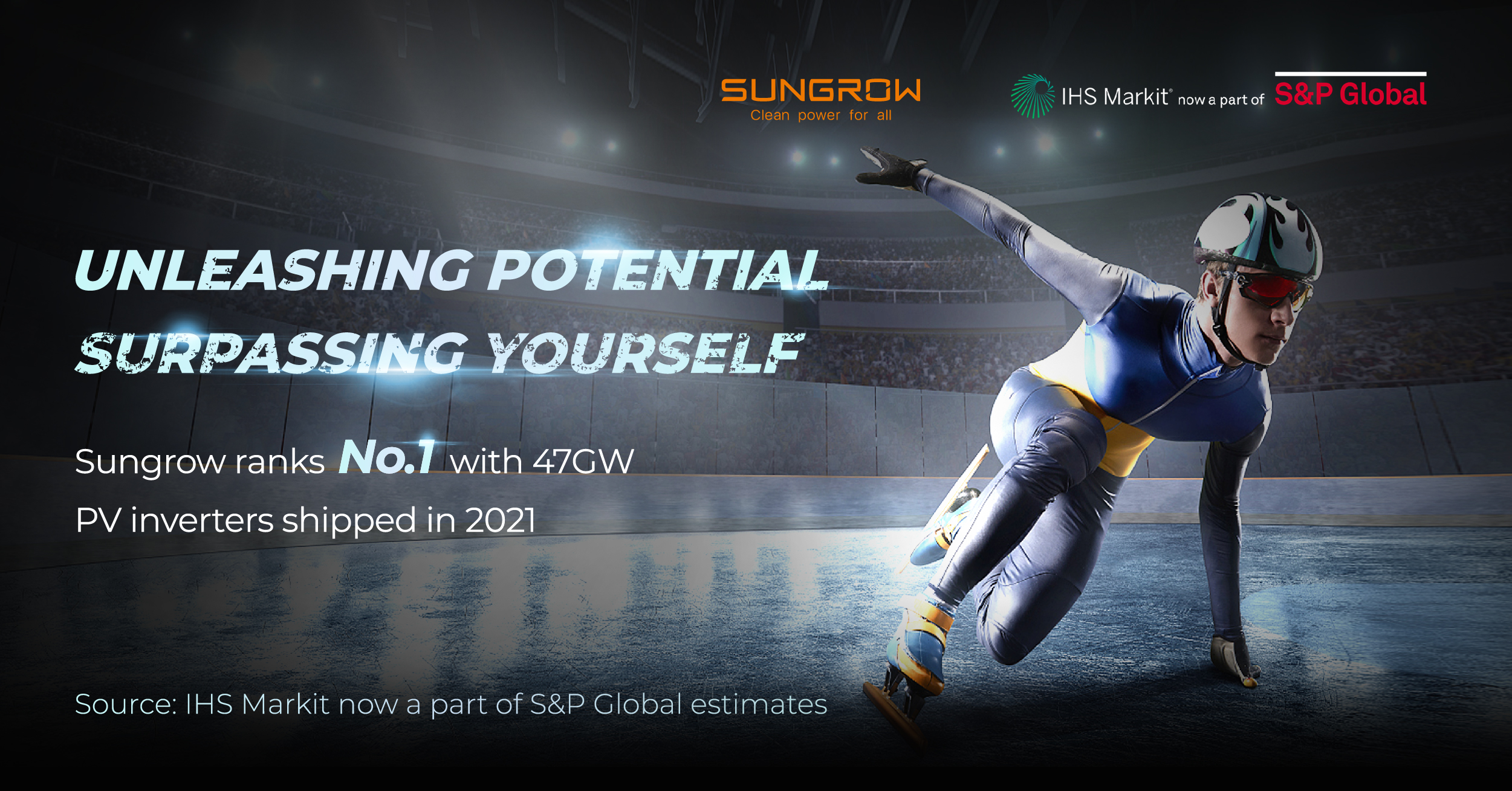 Sungrow Ranks No.1 in 2021 Global PV Inverter Shipment, Estimated by IHS Markit now a part ofS&P Global | SUNGROW