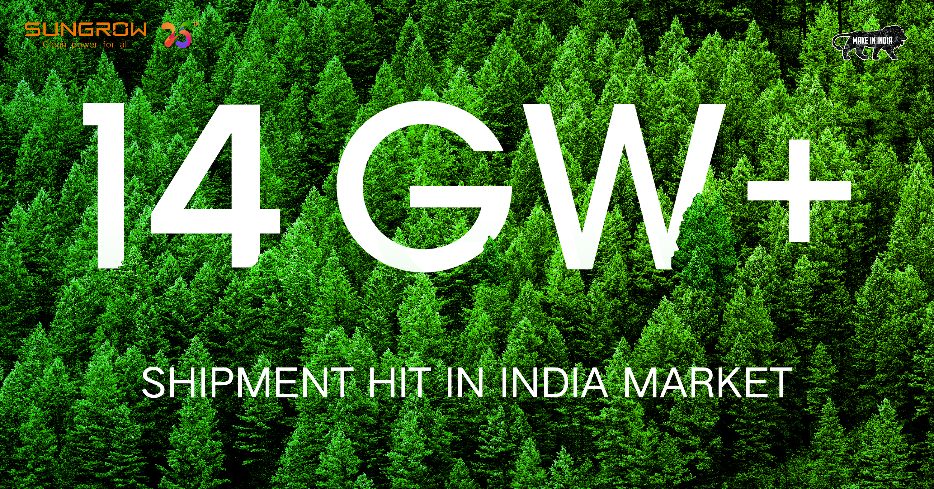 Sungrow Surpasses 14GW Shipments in
Indian Solar Market | SUNGROW