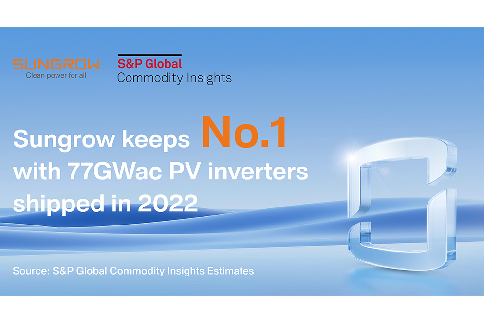 Sungrow Keeps No.1 in 2022 Global PV Inverter Shipment, Estimated by S&P Global Commodity Insights