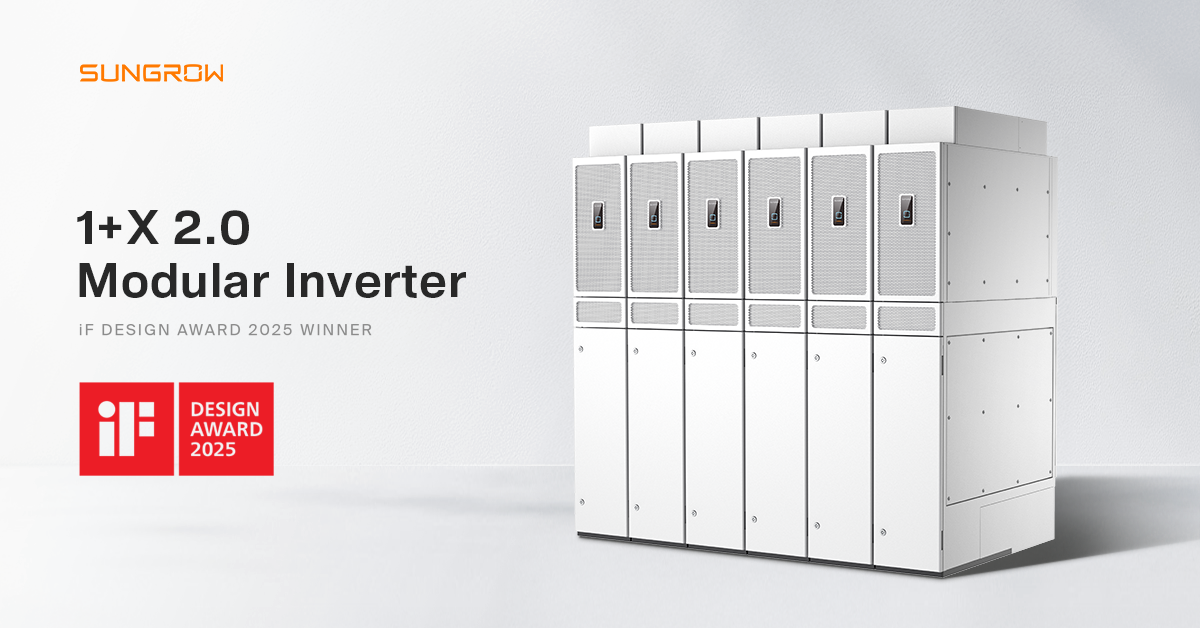 Sungrow Wins the iF Design Award 2025 for Its All-New 1+X 2.0 Modular Inverter | SUNGROW