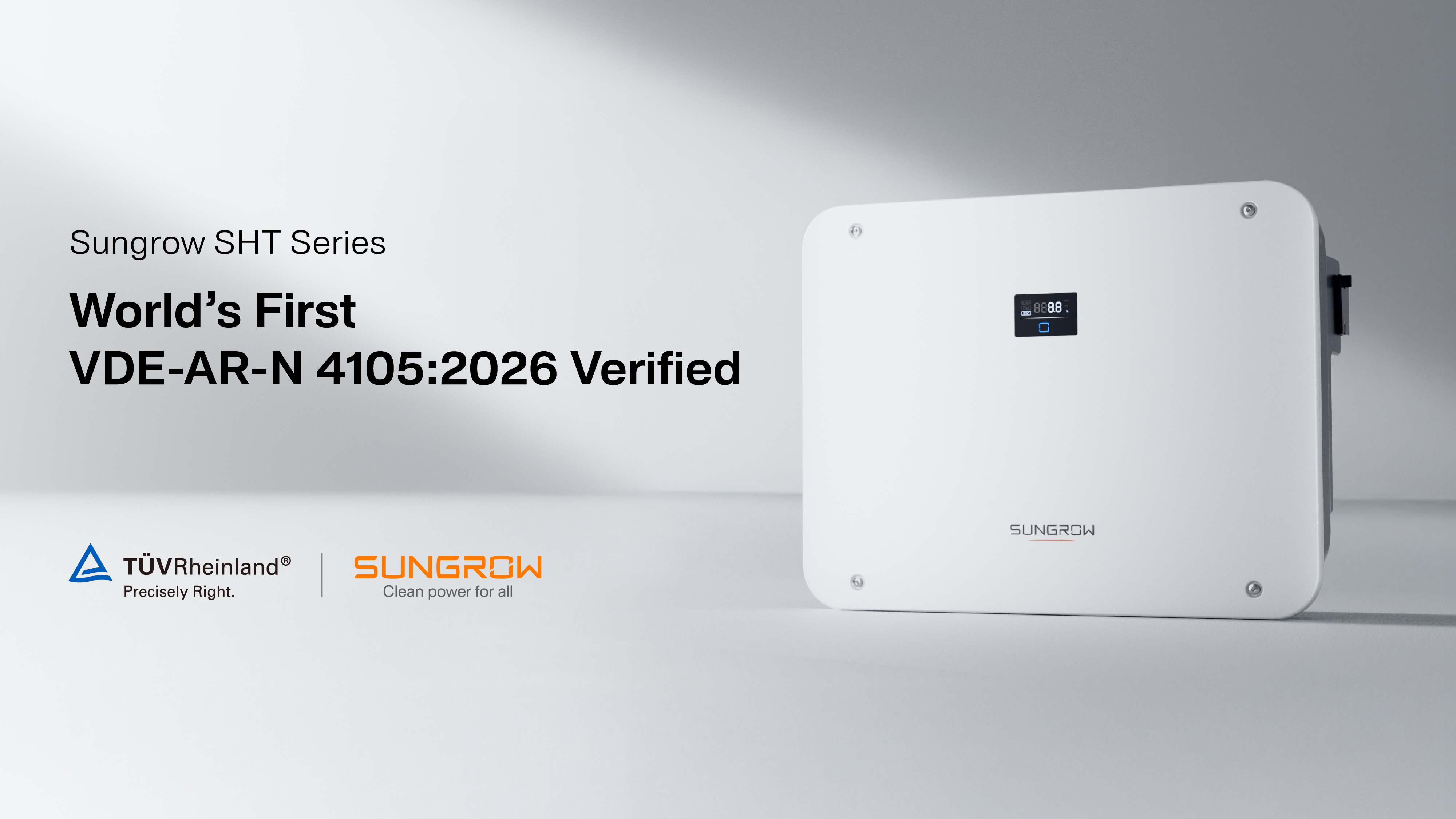 Sungrow’s SHT Hybrid Inverter Wins World’s First VDE-AR-N 4105:2026 Certification