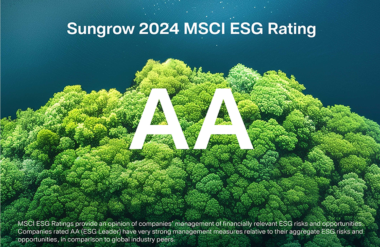 Sungrow Earns AA Rating in MSCI 2024 ESG Assessment